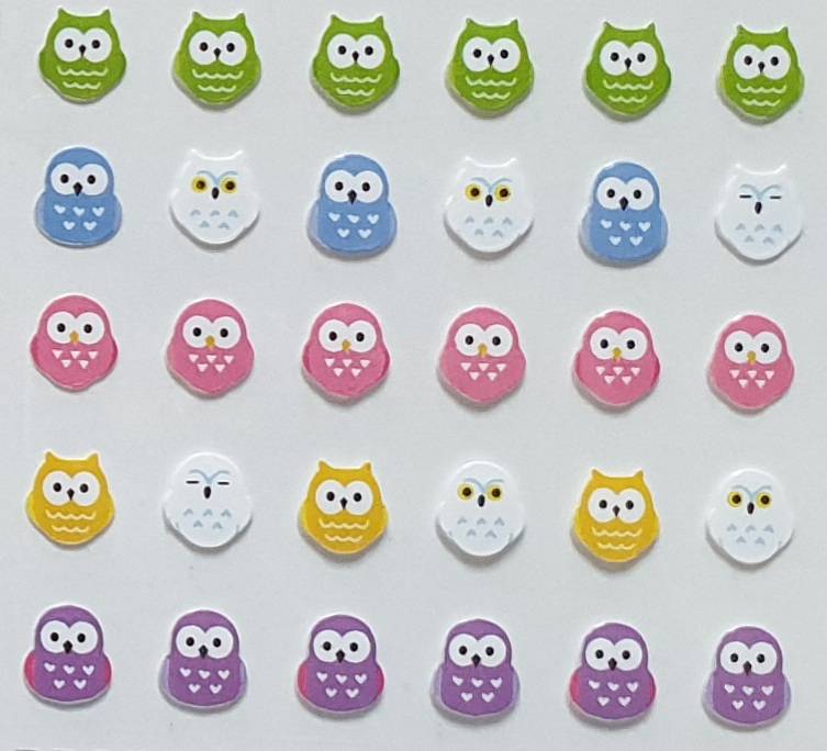 Mini stickers – Owls Flowers