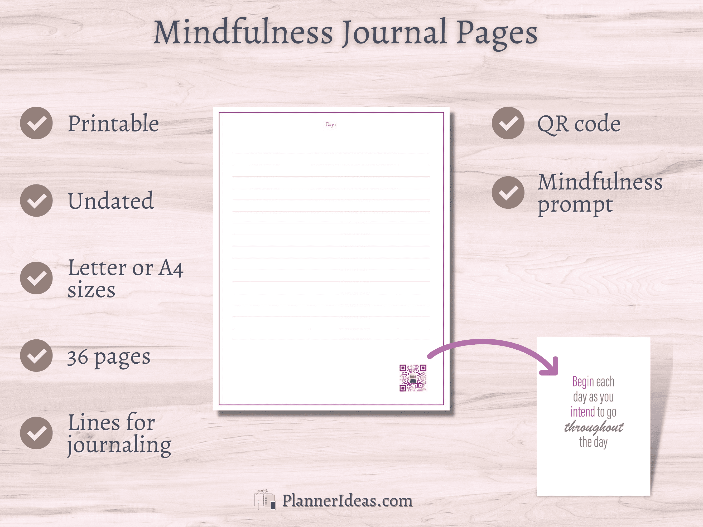 QRcode Mindfulness Journal